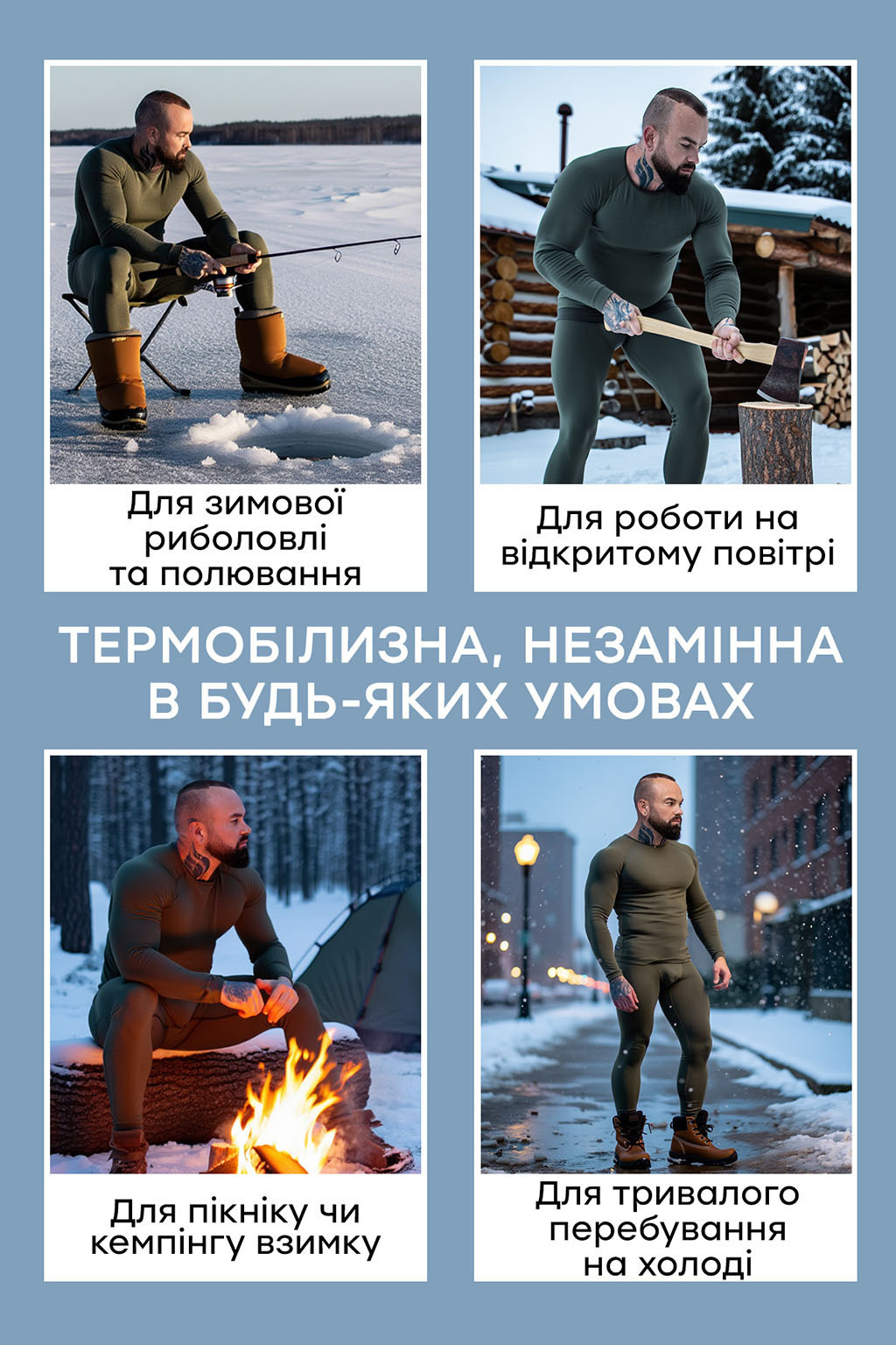 Супер теплий комплект бавовняної термобілизни з начісом ARTICA - Зображення 8