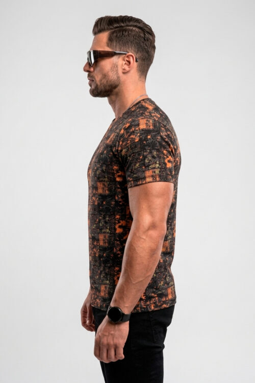Чоловіча футболка з бавовни TOTALFIT RMSK5-KHP163