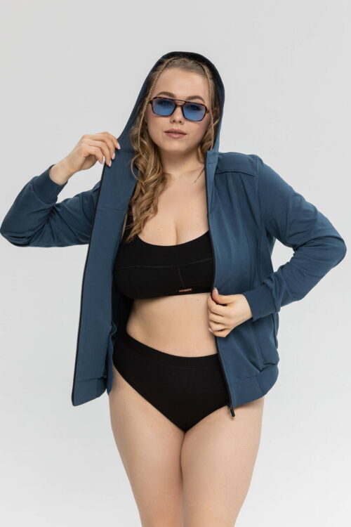 Демісезонна бавовняна кофта на блискавці з капюшоном TOTALFIT Baggy A101-LD95