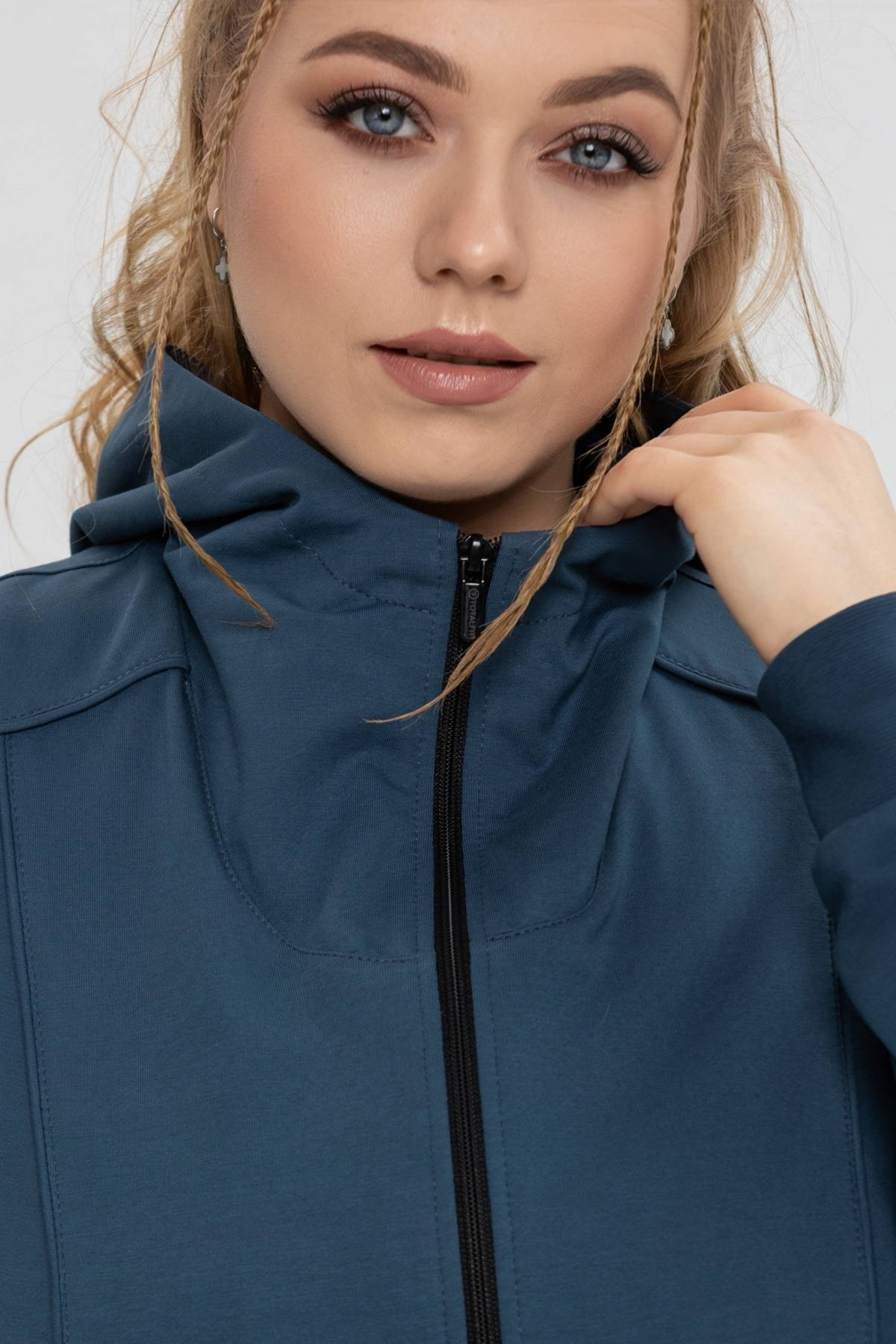 Демісезонна бавовняна кофта на блискавці з капюшоном TOTALFIT Baggy A101-LD95