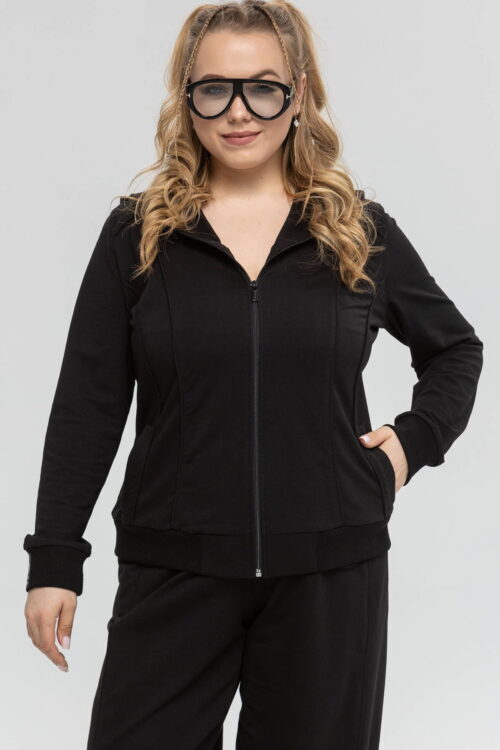 Демісезонна бавовняна кофта на блискавці з капюшоном TOTALFIT Baggy A101-LD10