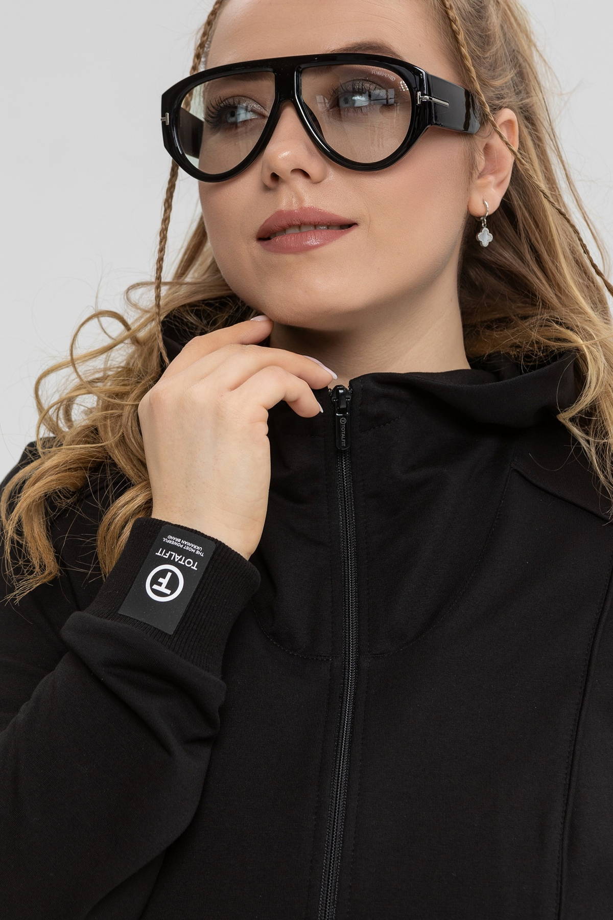 Демісезонна бавовняна кофта на блискавці з капюшоном TOTALFIT Baggy A101-LD10