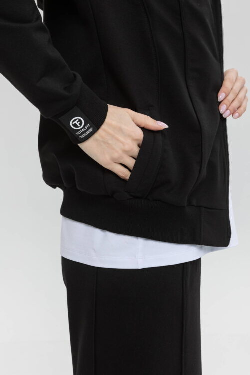 Демісезонна бавовняна кофта на блискавці з капюшоном TOTALFIT Baggy A101-LD10