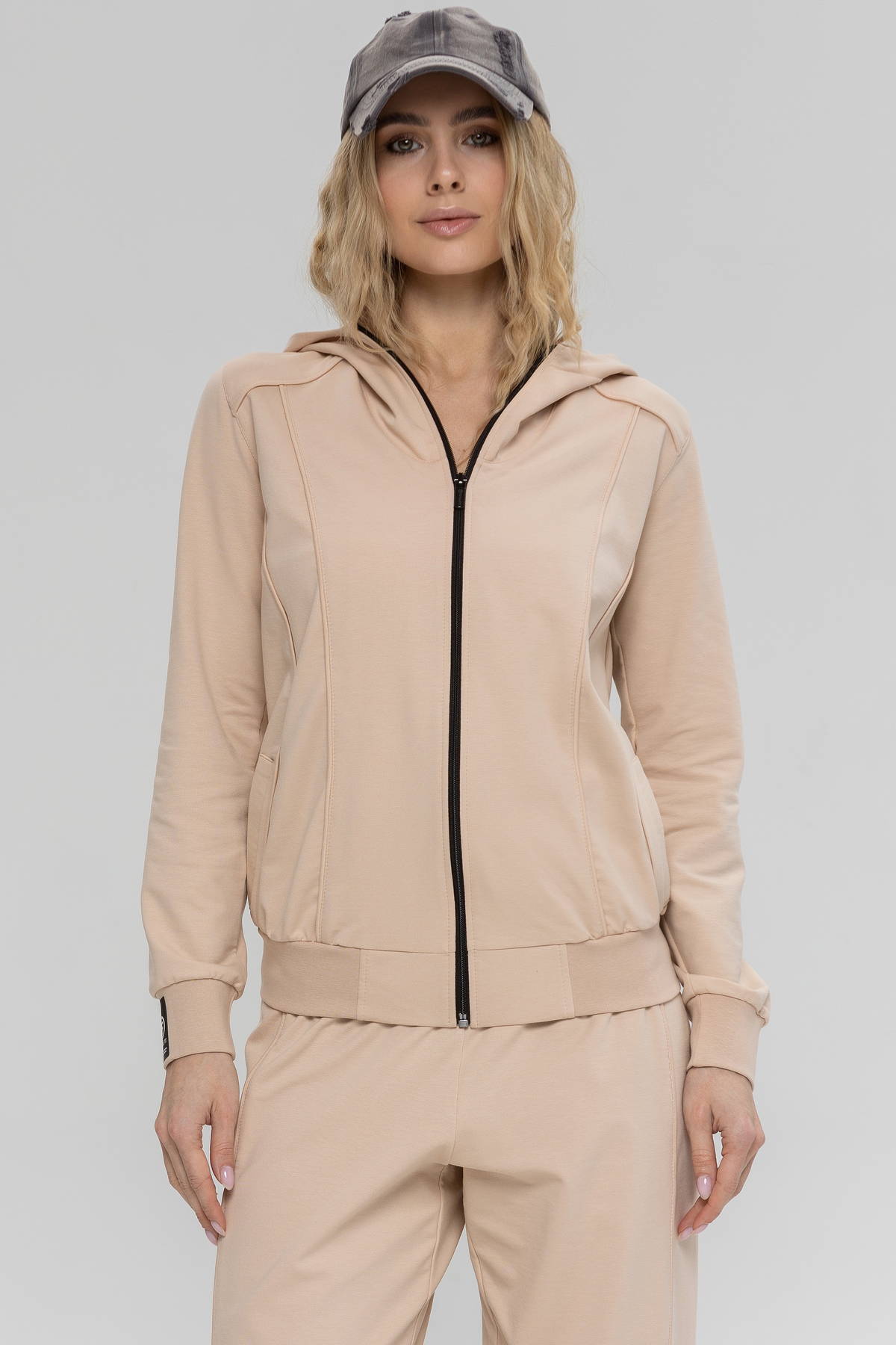 Демісезонна бавовняна кофта на блискавці з капюшоном TOTALFIT Baggy A101-LD321