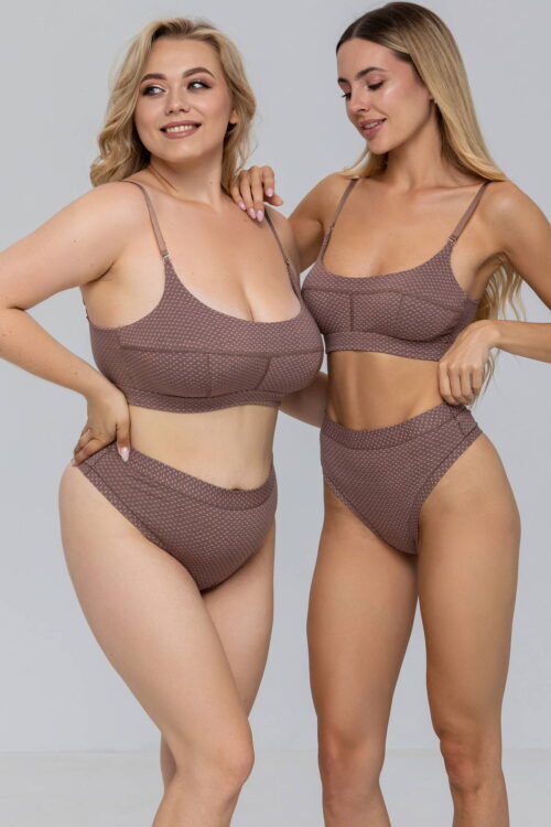 Бавовняний комплект білизни бралет та стрінги TOTALFIT SET7U-KHLP166