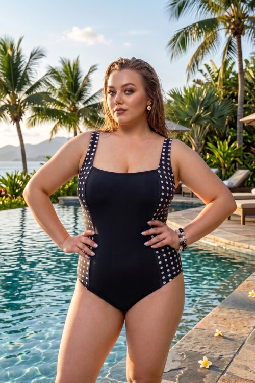 Суцільний купальник plus-size TOTALFIT KS17-E28