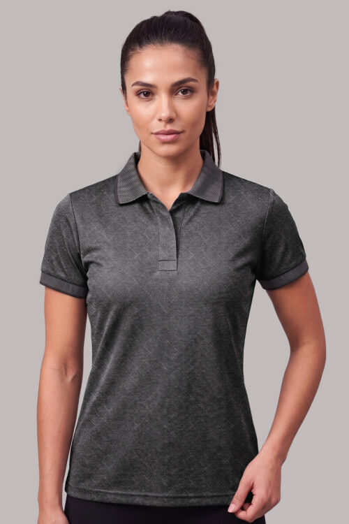 Жіноча футболка-поло Cotton Jacquard TOTALFIT D12-F9