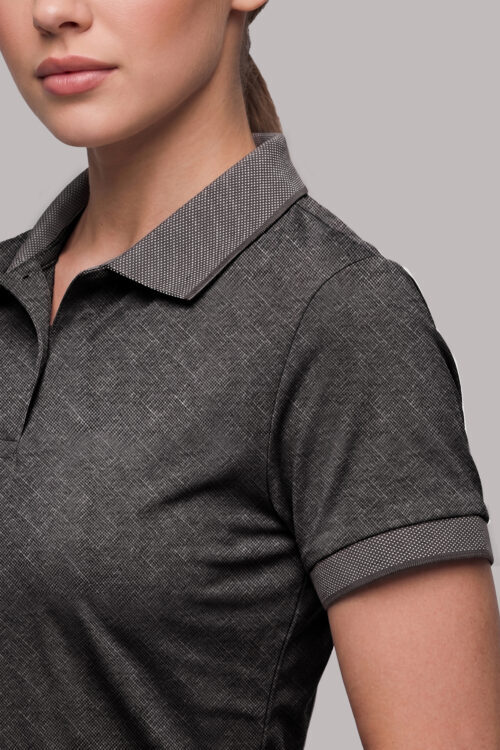 Жіноча футболка-поло Cotton Jacquard TOTALFIT D12-F9