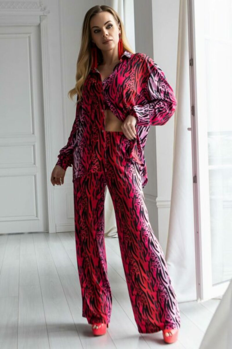 Комплект Loungewear "Pink Tiger" — сорочка та брюки