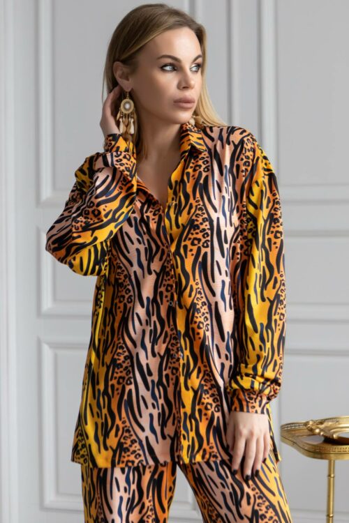 Домашній жіночий костюм сорочка та штаниTOTALFIT RY1-P141 ED1-P141