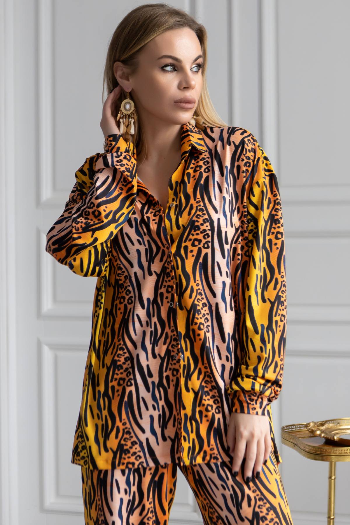 Домашній жіночий костюм сорочка та штаниTOTALFIT RY1-P141 ED1-P141