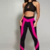 Компресійні лосини з кишенею із сітки та яскравими вставками Totalfit