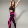 Компресійні лосини з кишенею із сітки та яскравими вставками Totalfit