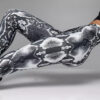Лосини з високим поясом у чорно-білому принті рептилії Totalfit Y2-P74